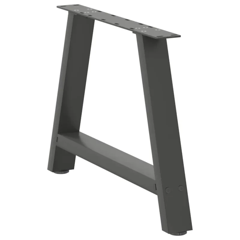 Kavos staliuko kojelės, 2 vnt., antracito spalvos, 60x(42-43) cm, plienas