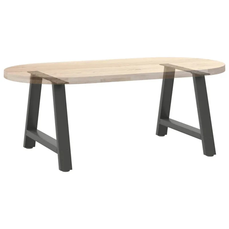 Kavos staliuko kojelės, 2 vnt., antracito spalvos, 60x(42-43) cm, plienas