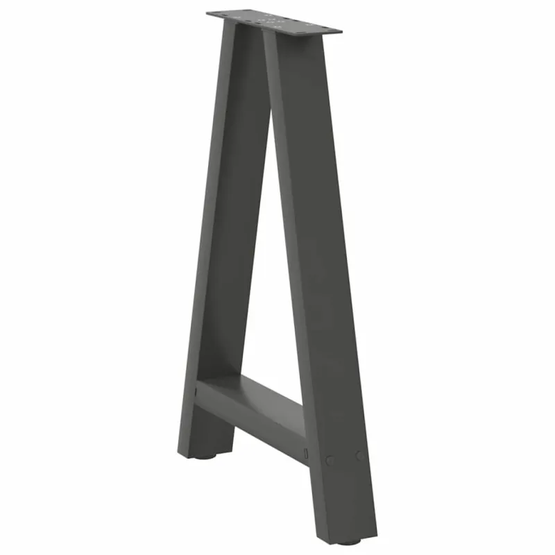 Valgomojo stalo kojos, 2 vnt., antracito spalvos, 50x(72-73) cm, plienas, A formos