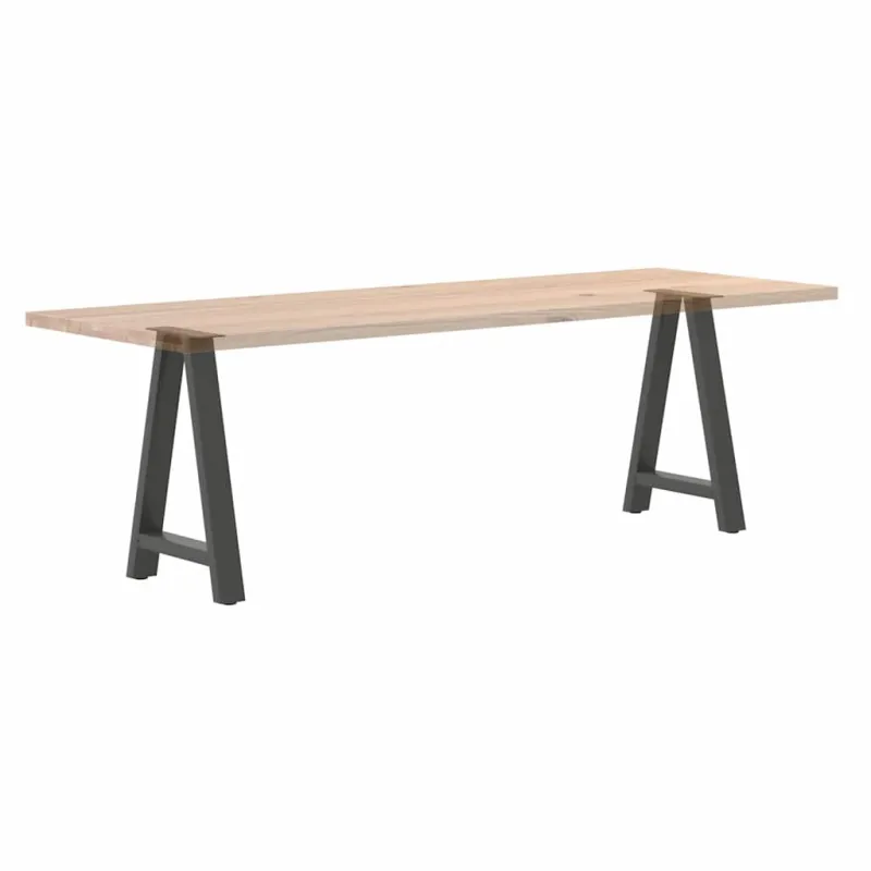 Valgomojo stalo kojos, 2 vnt., antracito spalvos, 50x(72-73) cm, plienas, A formos