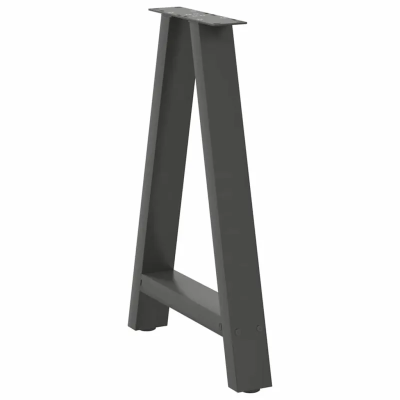 Valgomojo stalo kojos, 2 vnt., antracito spalvos, 60x(72-73) cm, plienas
