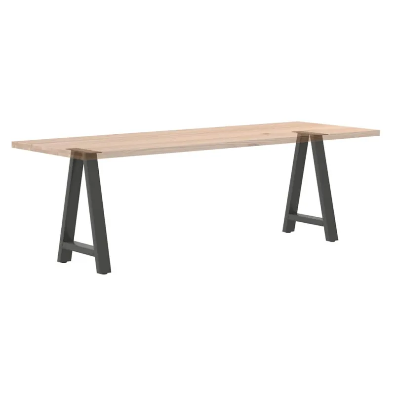 Valgomojo stalo kojos, 2 vnt., antracito spalvos, 60x(72-73) cm, plienas