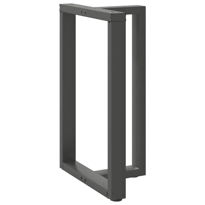 Baro stalo kojos, T formos, 2 vnt., antracito spalvos, 60x35x(90-91) cm, plienas