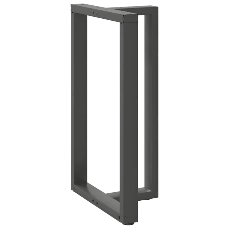 Baro stalo kojos, T formos, 2 vnt., antracito spalvos, 60x35x(100-101) cm, plienas