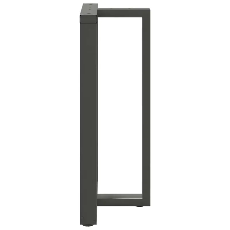 Baro stalo kojos, T formos, 2 vnt., antracito spalvos, 60x35x(100-101) cm, plienas