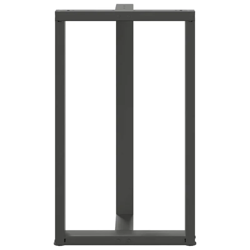 Baro stalo kojos, T formos, 2 vnt., antracito spalvos, 60x35x(100-101) cm, plienas