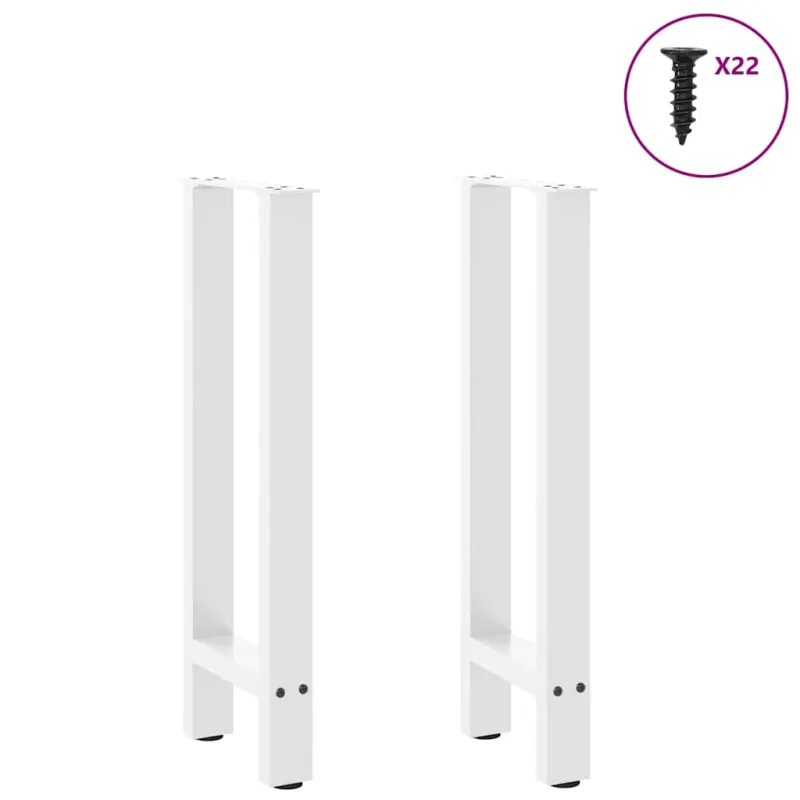 Konsolinio stalo kojos, baltos, 2 vnt., 38x(72-73) cm, plienas