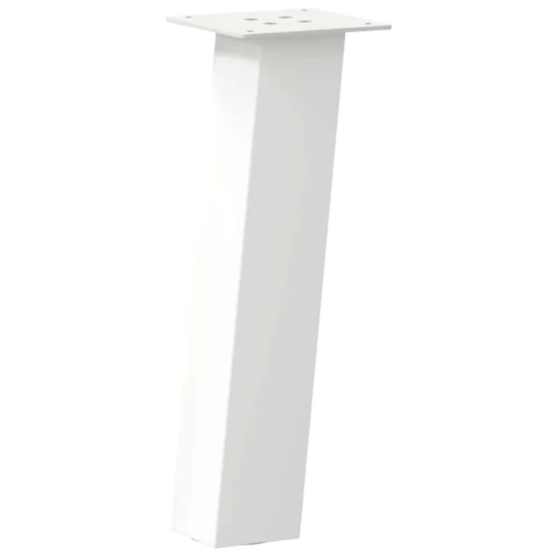 Kavos staliuko kojelės, 4 vnt., baltos, 42 cm, plienas