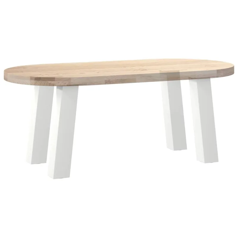 Kavos staliuko kojelės, 4 vnt., baltos, 42 cm, plienas