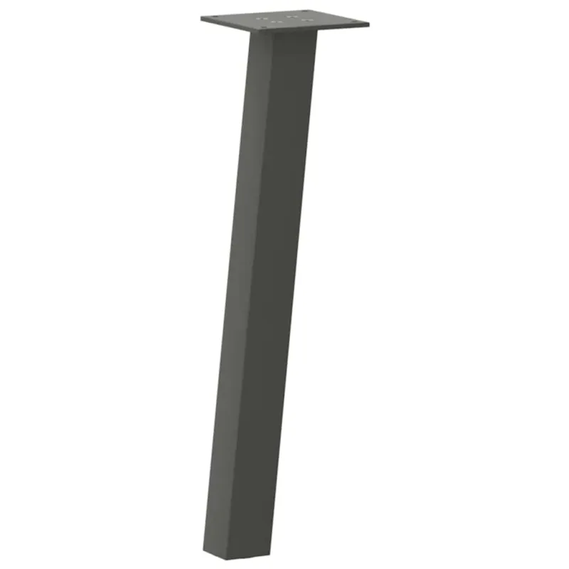 Kavos staliuko kojelės, 4 vnt., antracito spalvos, 42 cm, plienas