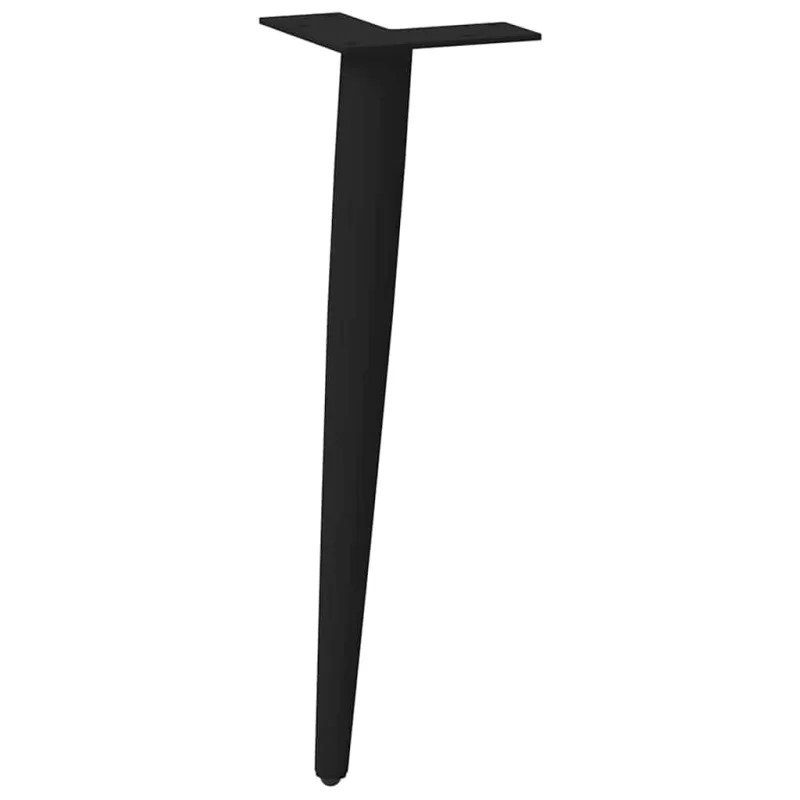 Kavos staliuko kojelės, kūginės, 4 vnt., juodos, 30-31 cm, plienas