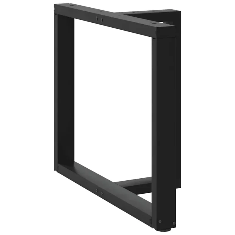 Valgomojo stalo kojelės, T formos, 2 vnt., juodos, 100x35x(72-73) cm, plienas