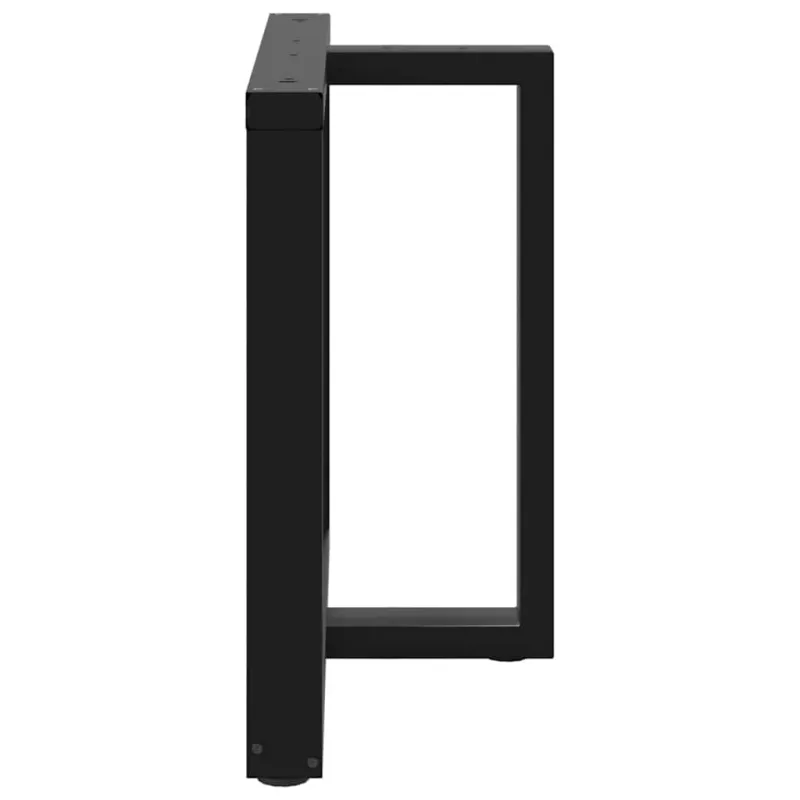 Valgomojo stalo kojelės, T formos, 2 vnt., juodos, 100x35x(72-73) cm, plienas