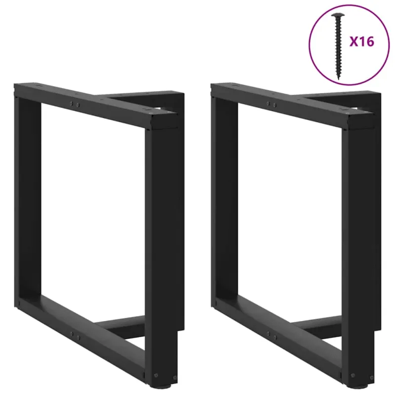 Valgomojo stalo kojelės, T formos, 2 vnt., juodos, 100x35x(72-73) cm, plienas