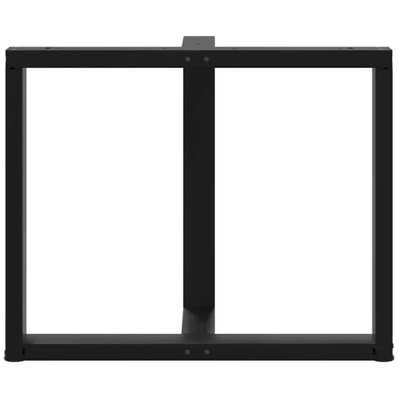 Valgomojo stalo kojelės, T formos, 2 vnt., juodos, 100x35x(72-73) cm, plienas