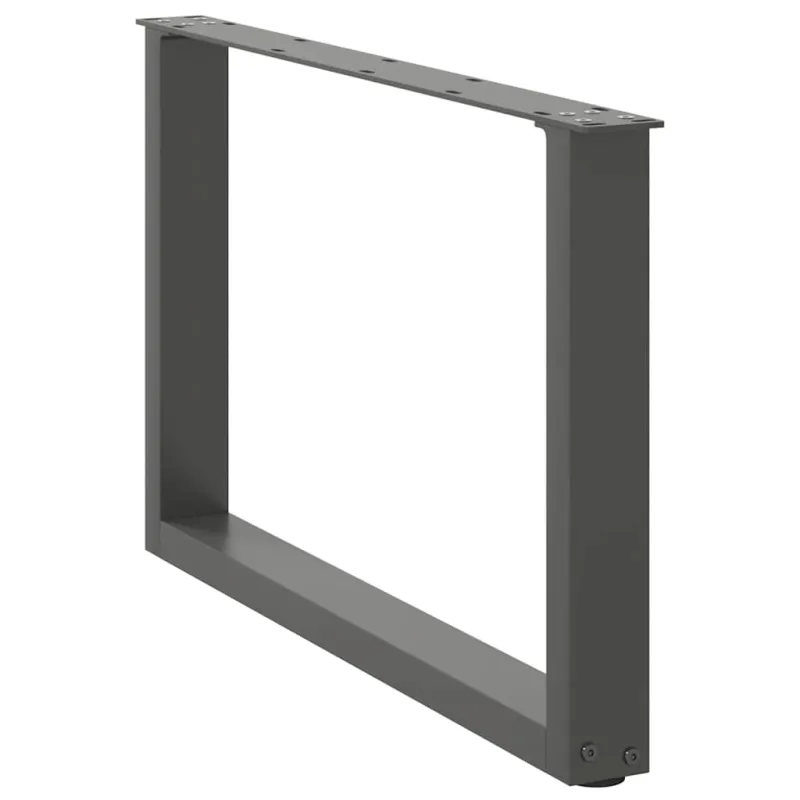 Kavos staliuko kojelės, 2 vnt., antracito spalvos, 70x(42-43) cm, plienas