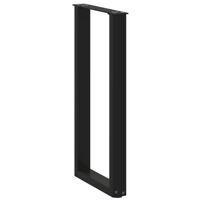 Konsolinio staliuko kojelės, U formos, 2 vnt., juodos, 38x(72-73) cm, plienas