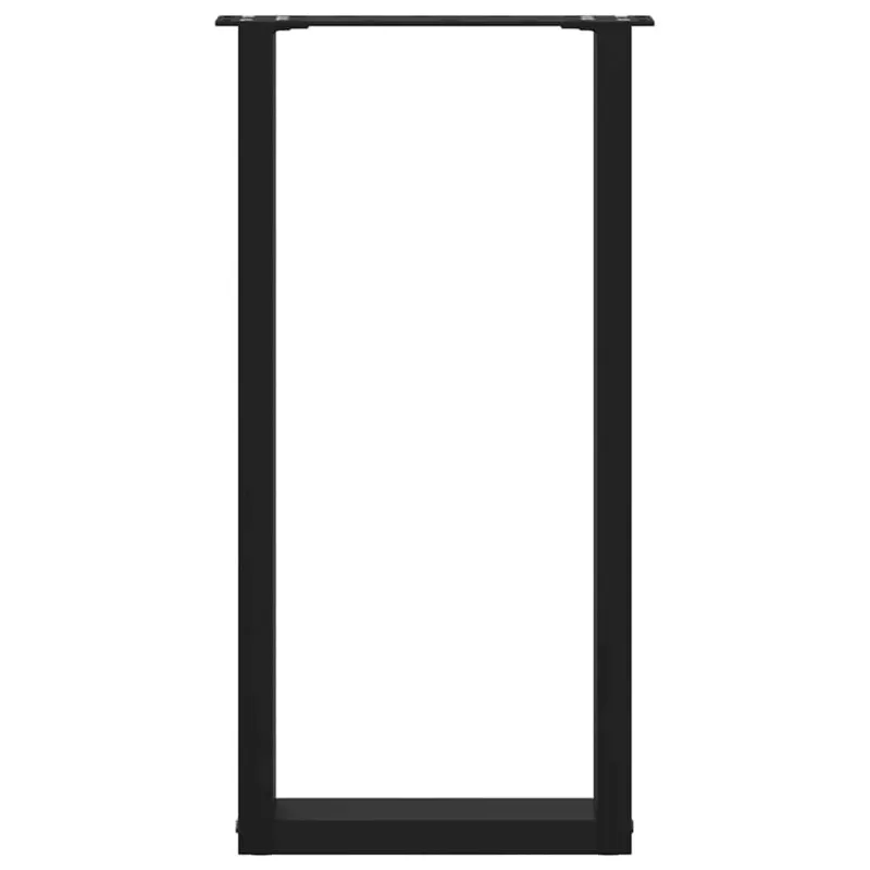 Konsolinio staliuko kojelės, U formos, 2 vnt., juodos, 38x(72-73) cm, plienas