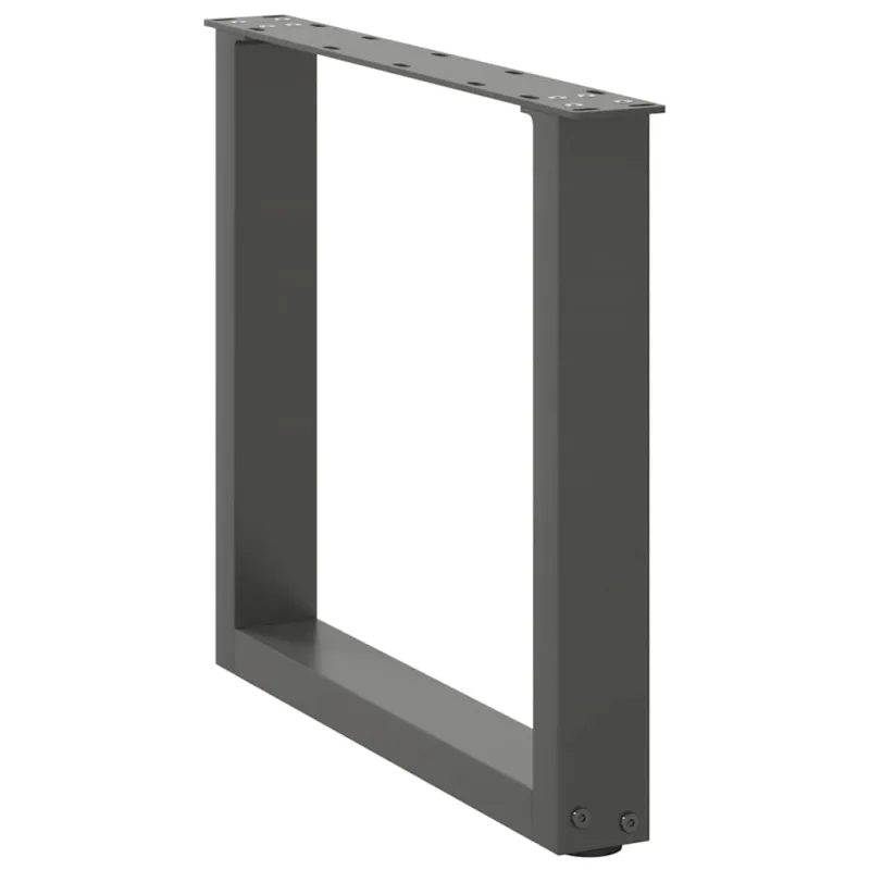 Kavos staliuko kojelės, 2 vnt., antracito spalvos, 50x(42-43) cm, plienas