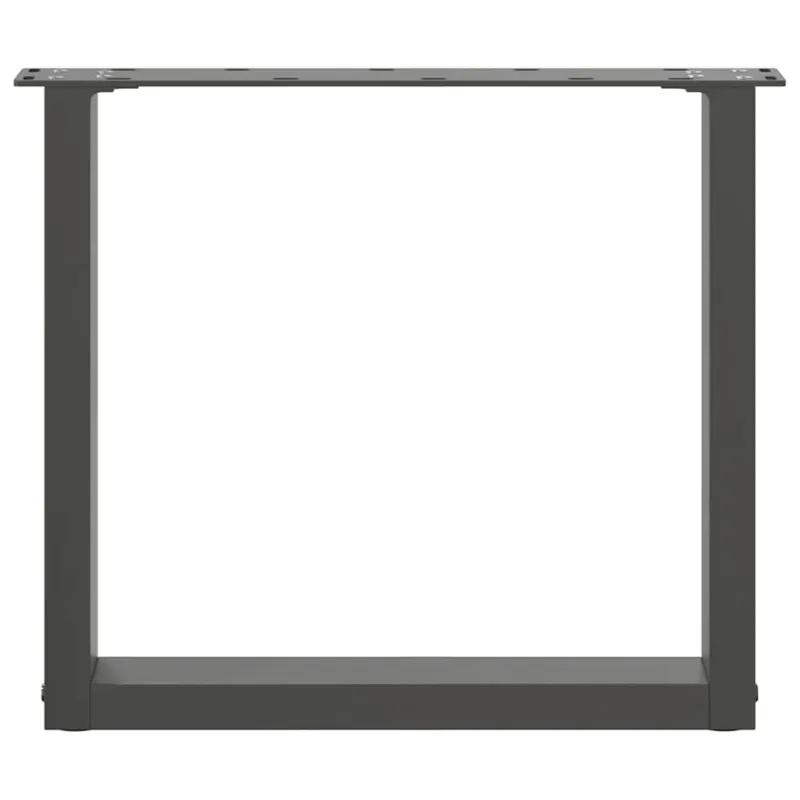Kavos staliuko kojelės, 2 vnt., antracito spalvos, 50x(42-43) cm, plienas