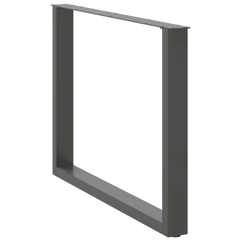 Valgomojo stalo kojos, U formos, 2 vnt., antracito spalvos, 100x(72-73) cm, plienas