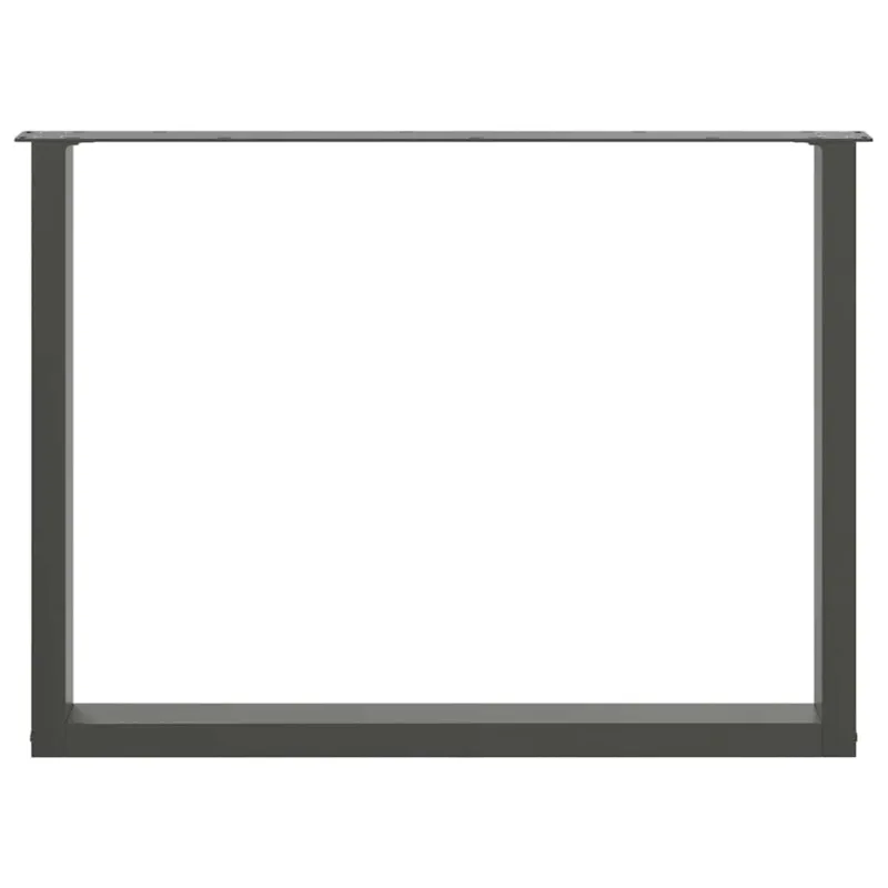 Valgomojo stalo kojos, U formos, 2 vnt., antracito spalvos, 100x(72-73) cm, plienas