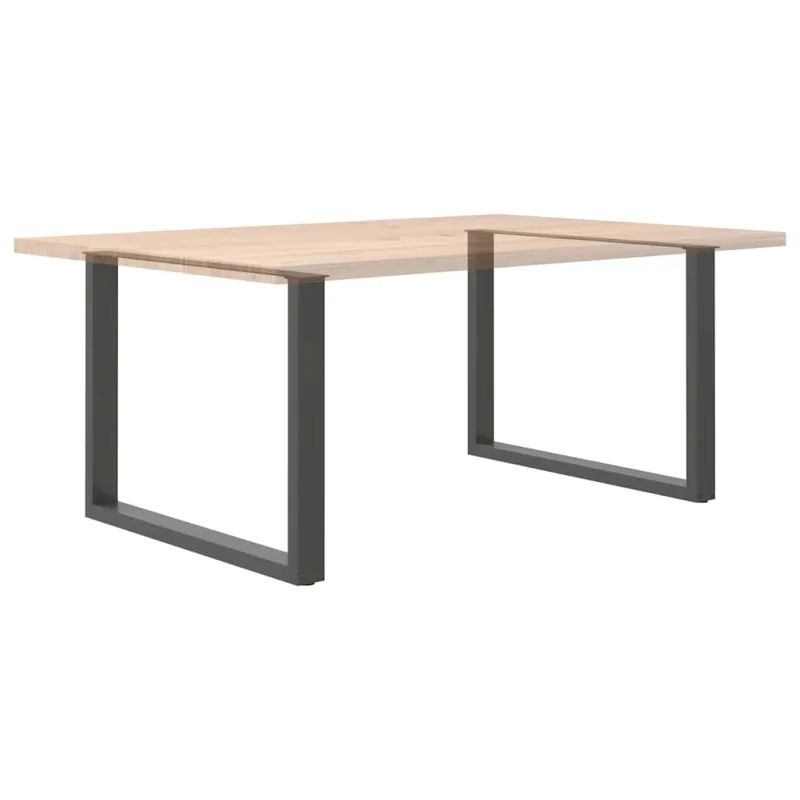 Valgomojo stalo kojos, U formos, 2 vnt., antracito spalvos, 100x(72-73) cm, plienas