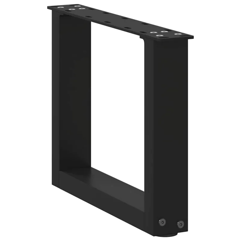 Kavos staliuko kojelės, 2 vnt., juodos, 40x(30-31) cm, plienas, U formos