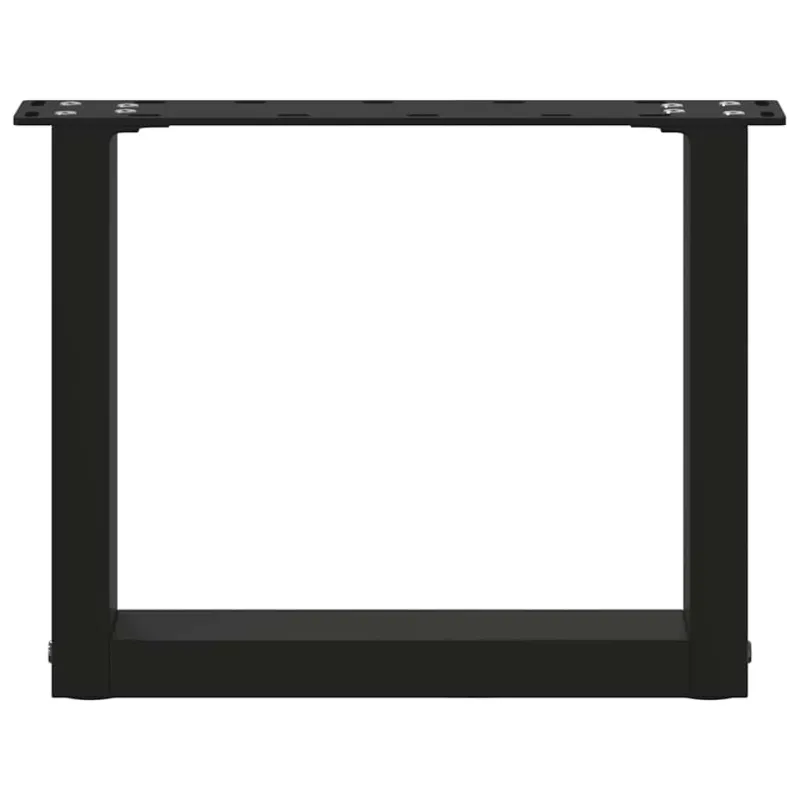 Kavos staliuko kojelės, 2 vnt., juodos, 40x(30-31) cm, plienas, U formos