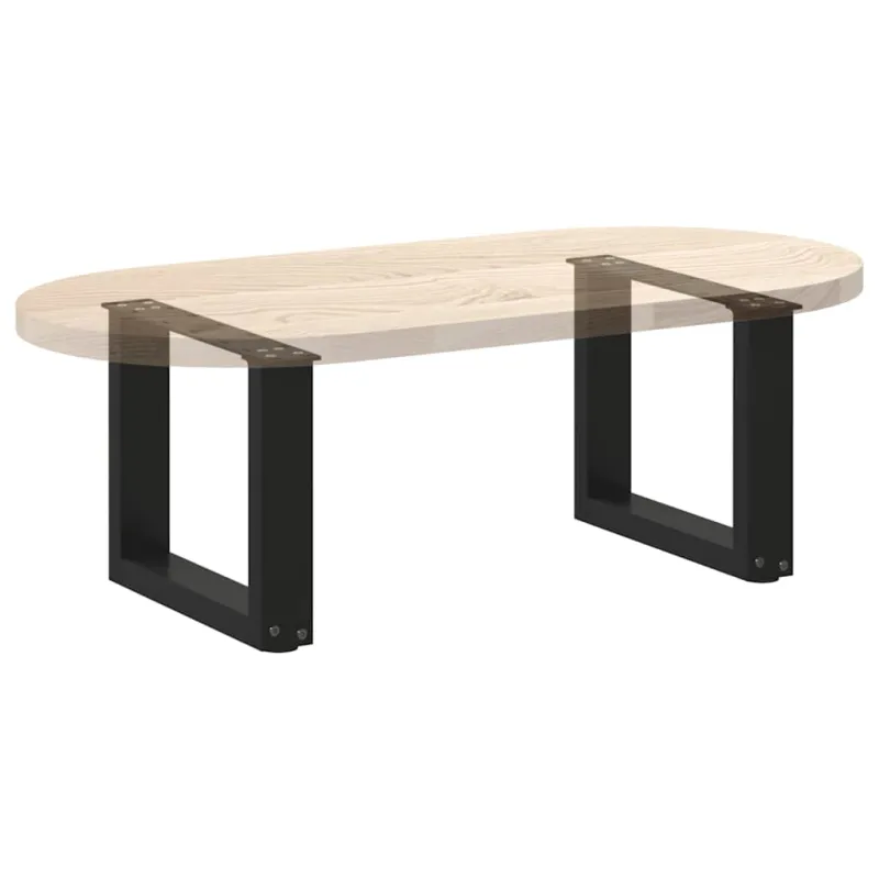 Kavos staliuko kojelės, 2 vnt., juodos, 40x(30-31) cm, plienas, U formos