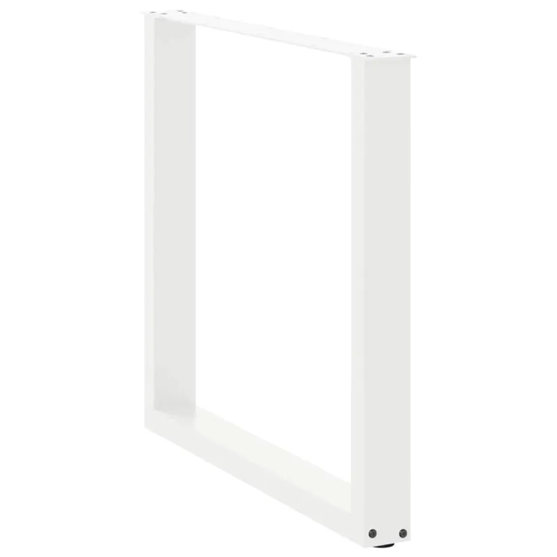Valgomojo stalo kojelės, 2 vnt., baltos, 90x(72-73) cm, plienas, U formos