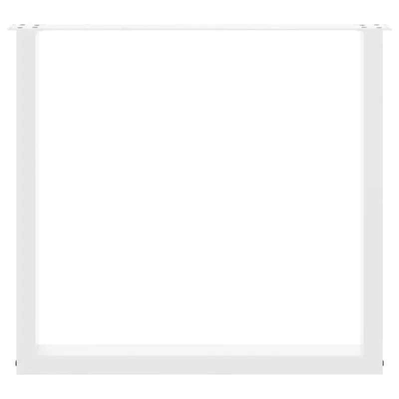 Valgomojo stalo kojelės, 2 vnt., baltos, 90x(72-73) cm, plienas, U formos