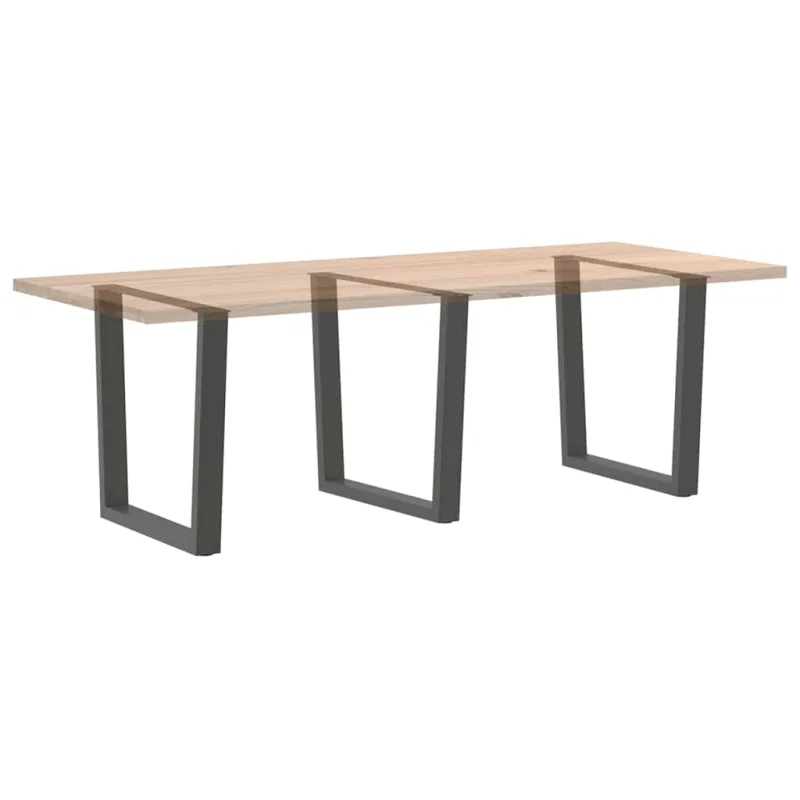 Valgomojo stalo kojos, 3 vnt., antracito spalvos, 90x(72-73,3) cm, plienas