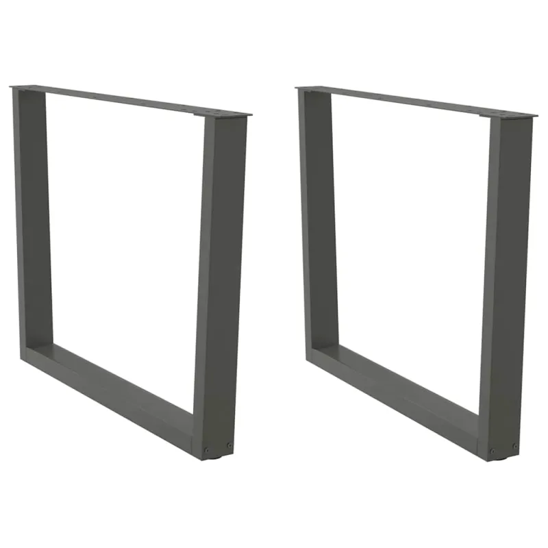 Valgomojo stalo kojos, V formos, 2 vnt., antracito spalvos, 100x(72-73,3) cm, plienas
