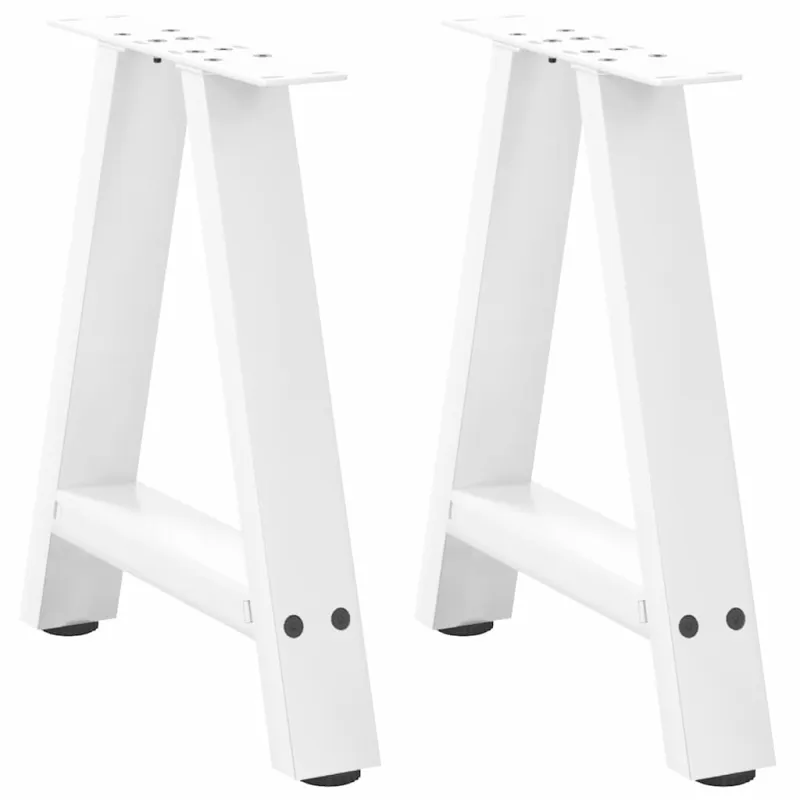 Kavos staliuko kojelės, A formos, 2 vnt., baltos, 50x(42-43) cm, plienas