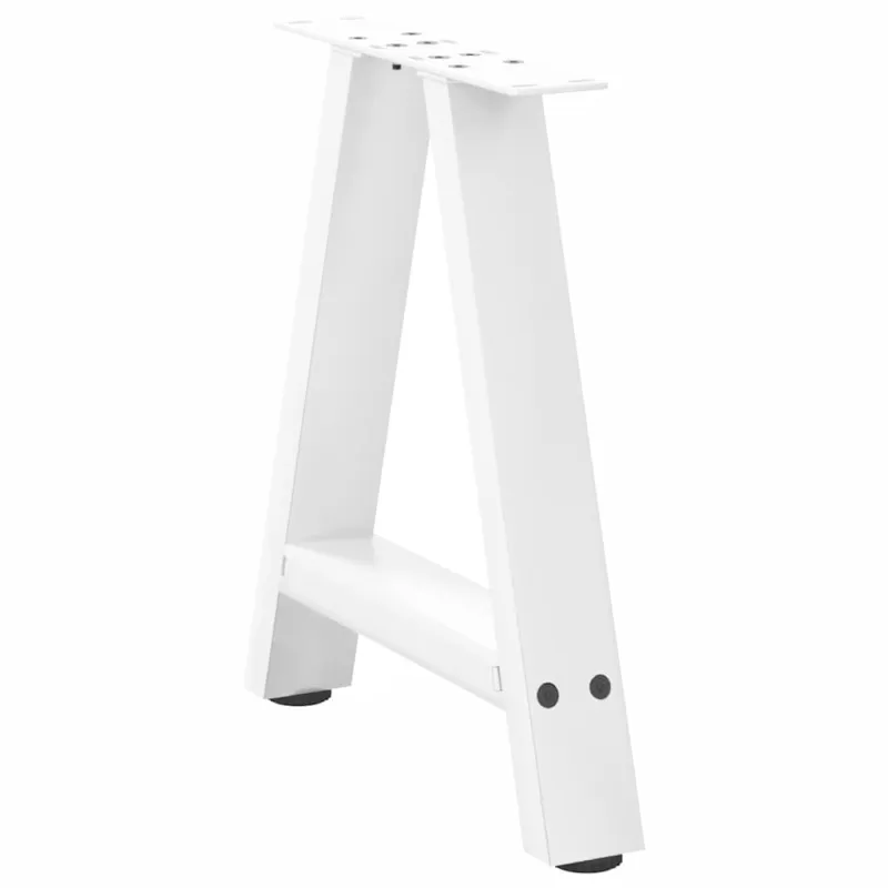 Kavos staliuko kojelės, A formos, 2 vnt., baltos, 50x(42-43) cm, plienas