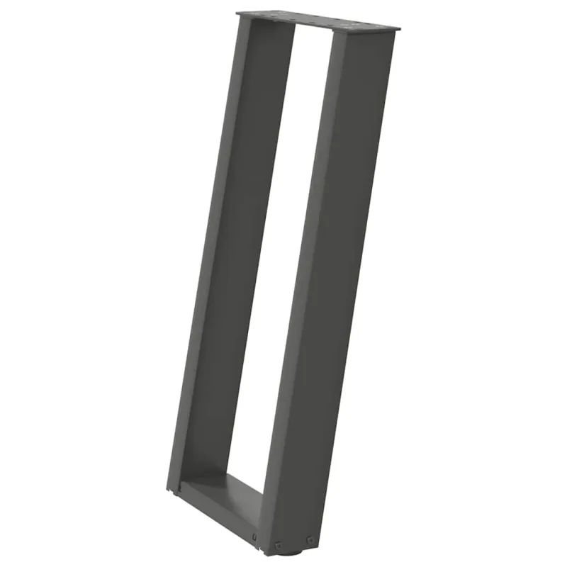 Konsolinio stalo kojos, U formos, 2 vnt., antracito spalvos, 38x(72-73) cm, plienas