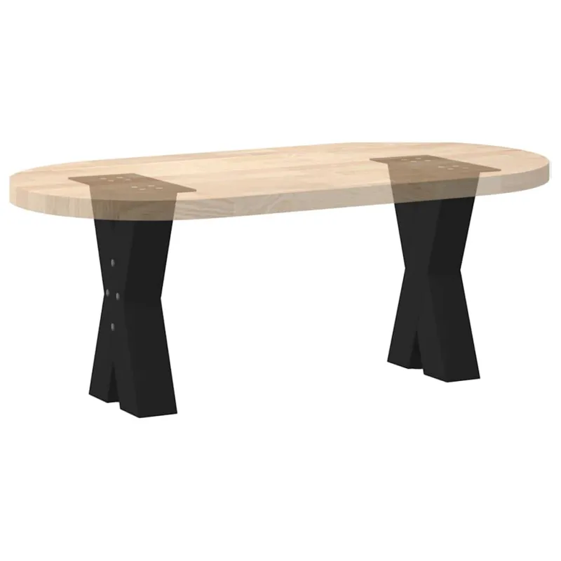 Kavos staliuko kojelės, X formos, 2 vnt., juodos, 28x(42-43) cm, plienas