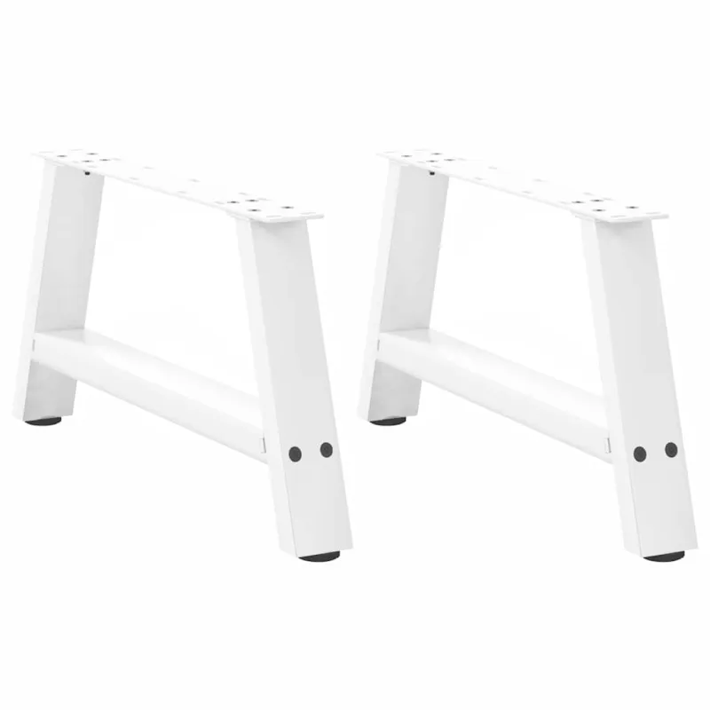 Kavos staliuko kojelės, 2 vnt., baltos, 70x(30-31) cm, plienas, A formos