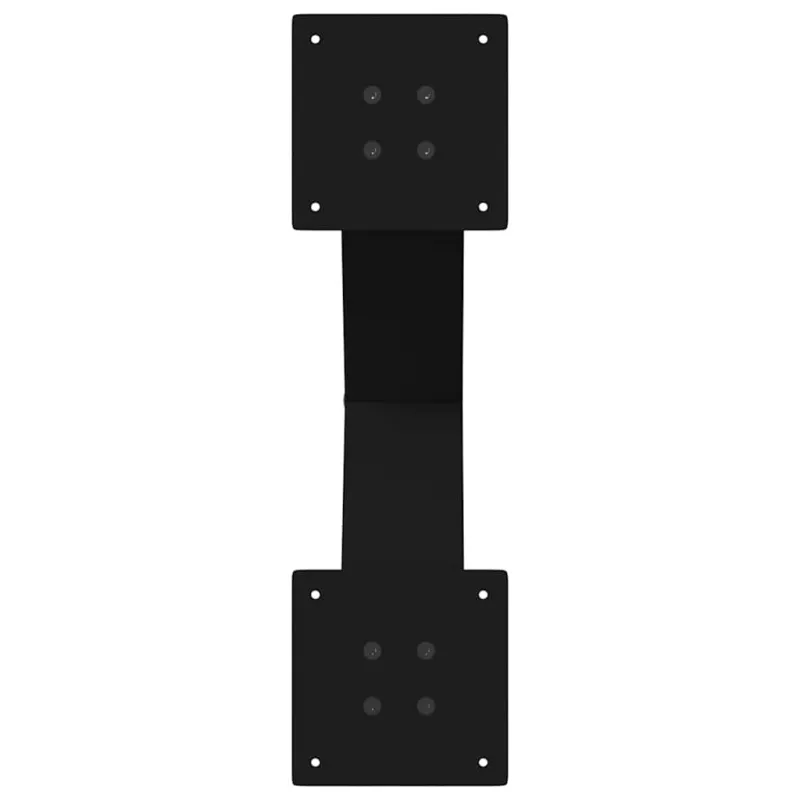 Kavos staliuko kojelės, 2 vnt., juodos, 60x(42-43) cm, plienas, X formos