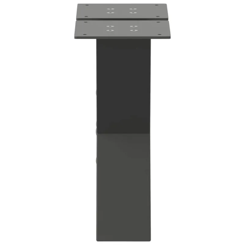 Kavos staliuko kojelės, 2 vnt., antracito spalvos, 40x(30-31) cm, plienas