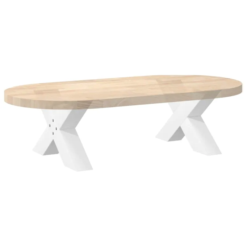 Kavos staliuko kojelės, 2 vnt., baltos, 60x(30-31) cm, plienas, X formos