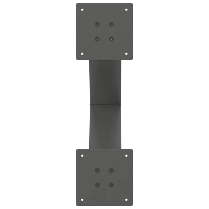 Kavos staliuko kojelės, 2 vnt., antracito spalvos, 60x(42-43) cm, plienas