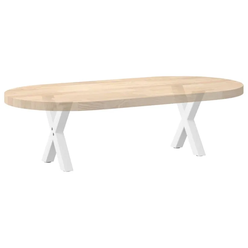 Kavos staliuko kojelės, X formos, 2 vnt., baltos, 37x(30-31) cm, plienas