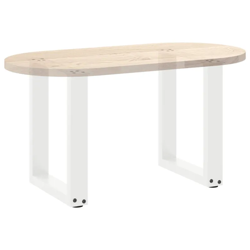 Kavos staliuko kojelės, 2 vnt., baltos, 38x(42-43) cm, plienas, U formos