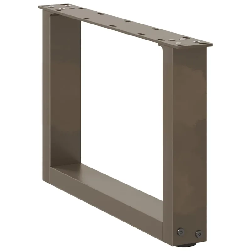 Kavos staliuko kojelės, U formos, 2 vnt., natūralus plienas, 50x(30-31) cm, plienas