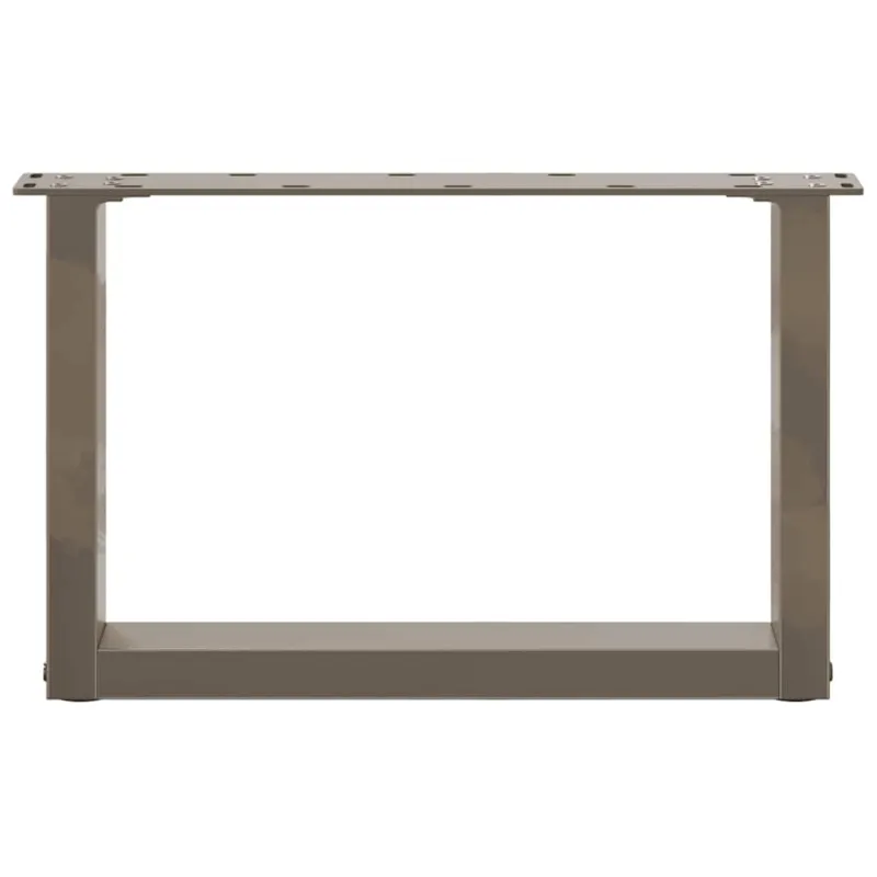 Kavos staliuko kojelės, U formos, 2 vnt., natūralus plienas, 50x(30-31) cm, plienas