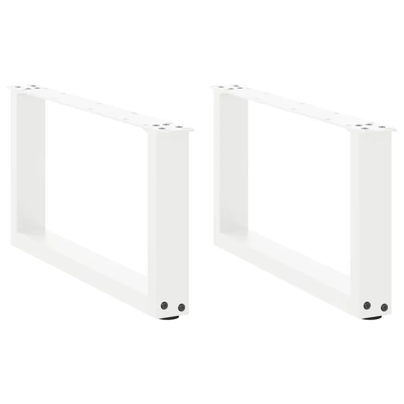 Kavos staliuko kojelės, 2 vnt., baltos, 70x(30-31) cm, plienas, U formos