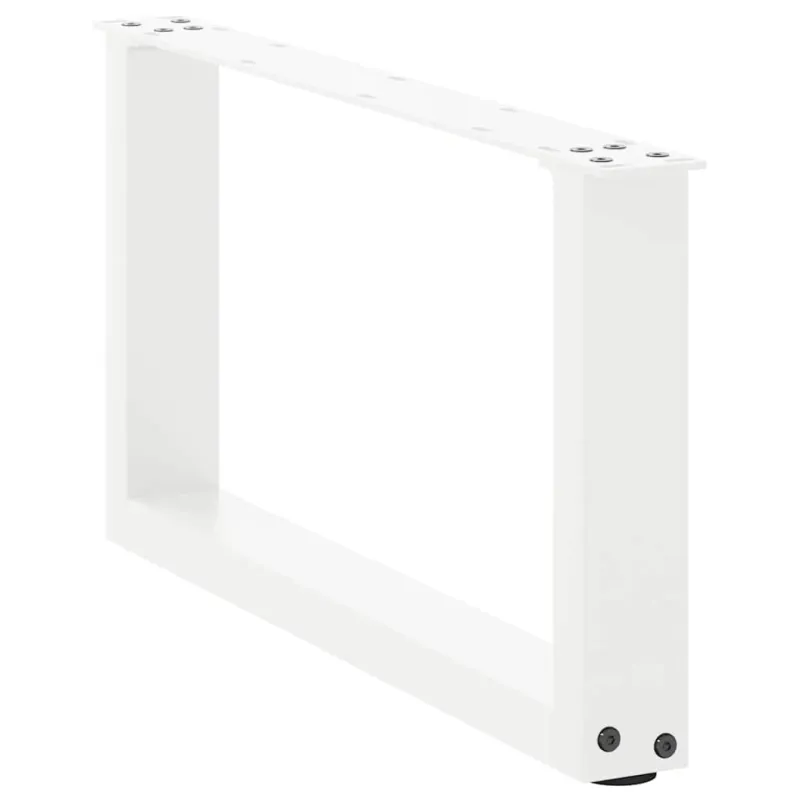 Kavos staliuko kojelės, 2 vnt., baltos, 70x(30-31) cm, plienas, U formos