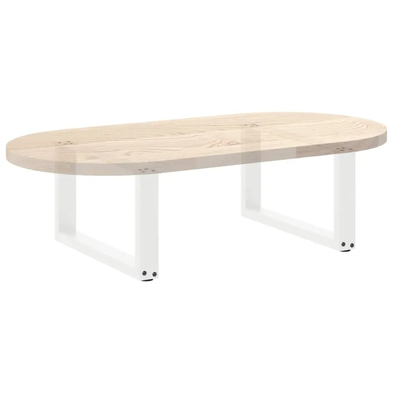 Kavos staliuko kojelės, 2 vnt., baltos, 70x(30-31) cm, plienas, U formos